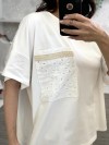 Diana T-Shirt cotone pizzo Iride