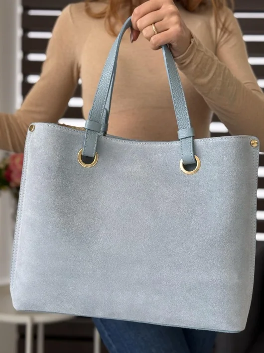 Borsa camoscio-nappa Amanda