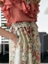 Diana Pantalone floreale beige