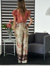 Diana Pantalone floreale beige