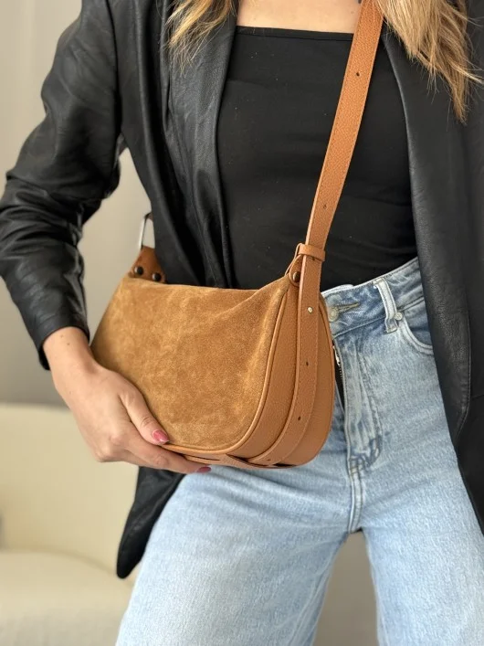 Borsa camoscio-nappa Fiorella