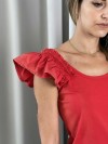 Diana Top smanicato rosso