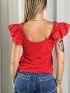Diana Top smanicato rosso