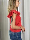 Diana Top smanicato rosso