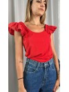 Diana Top smanicato rosso