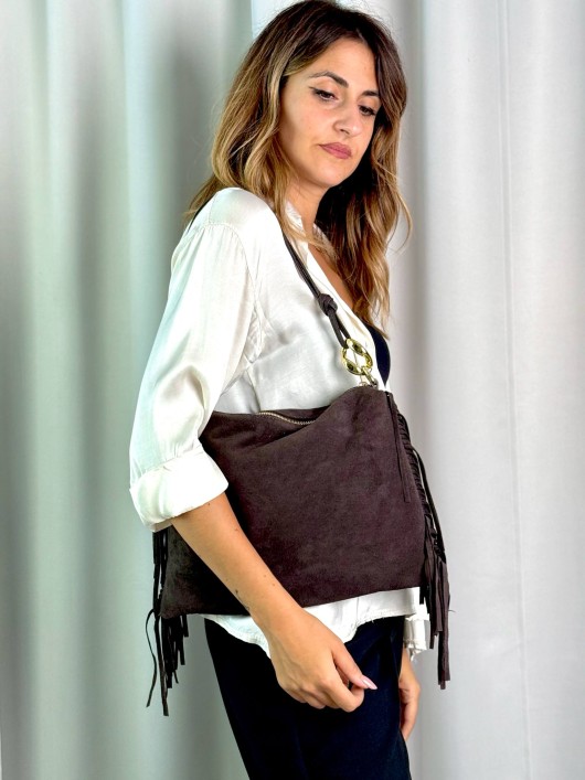 Borsa camoscio frange GIADA