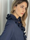 Club Voltaire Camicia Club Voltaire volant blu.