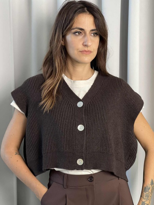 Gilet con bottoni Susy Mix
