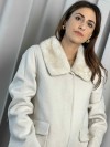 AMX Giacca con collo ecopelliccia