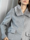 AMX Giacca con collo ecopelliccia