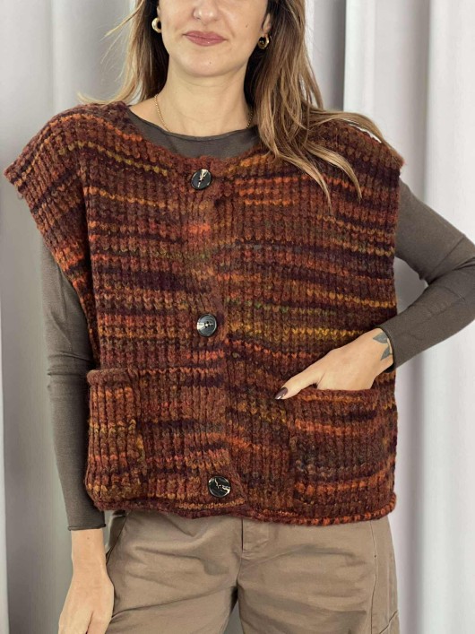 copy of Gilet con bottoni Susy Mix