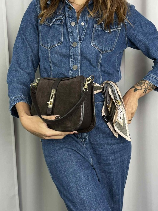 Borsa pelle-camoscio Alba