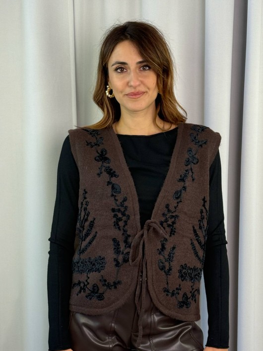Gilet ricamato Susy Mix