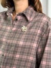 HaveOne Camicia Check con spilla HaveOne