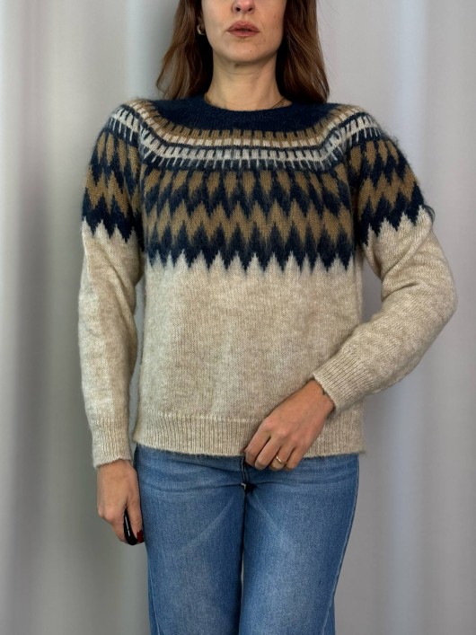 Maglia jacquard mohair Tensione In