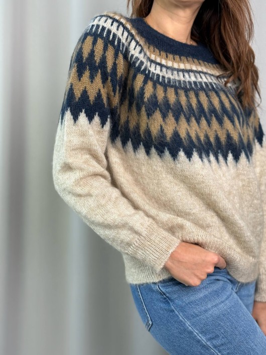 Maglia jacquard mohair Tensione In