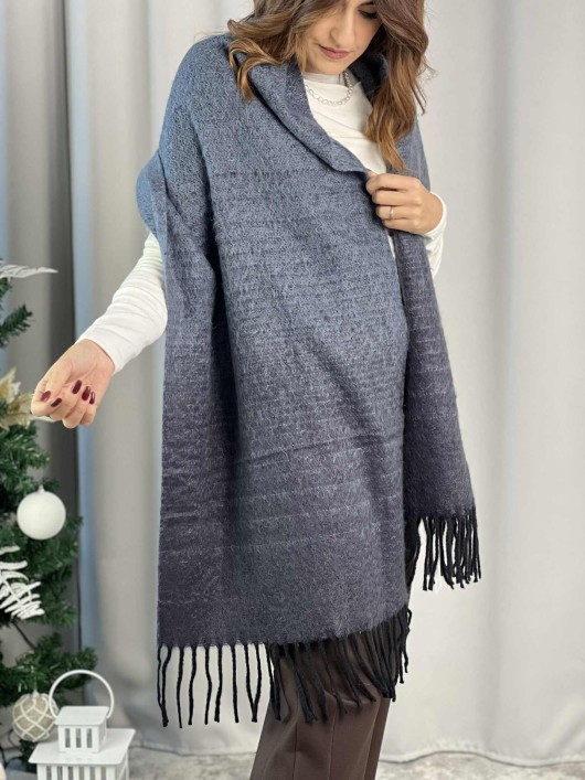 Sciarpa frange bicolor