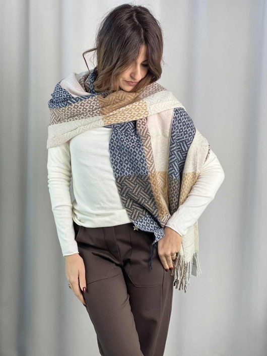 Sciarpa quadri multicolor