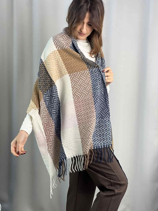 Sciarpa quadri multicolor